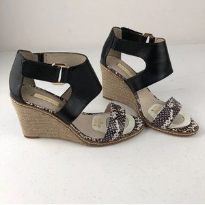 Louise Et Cie Rocco Wedges Snake Embossed Leather